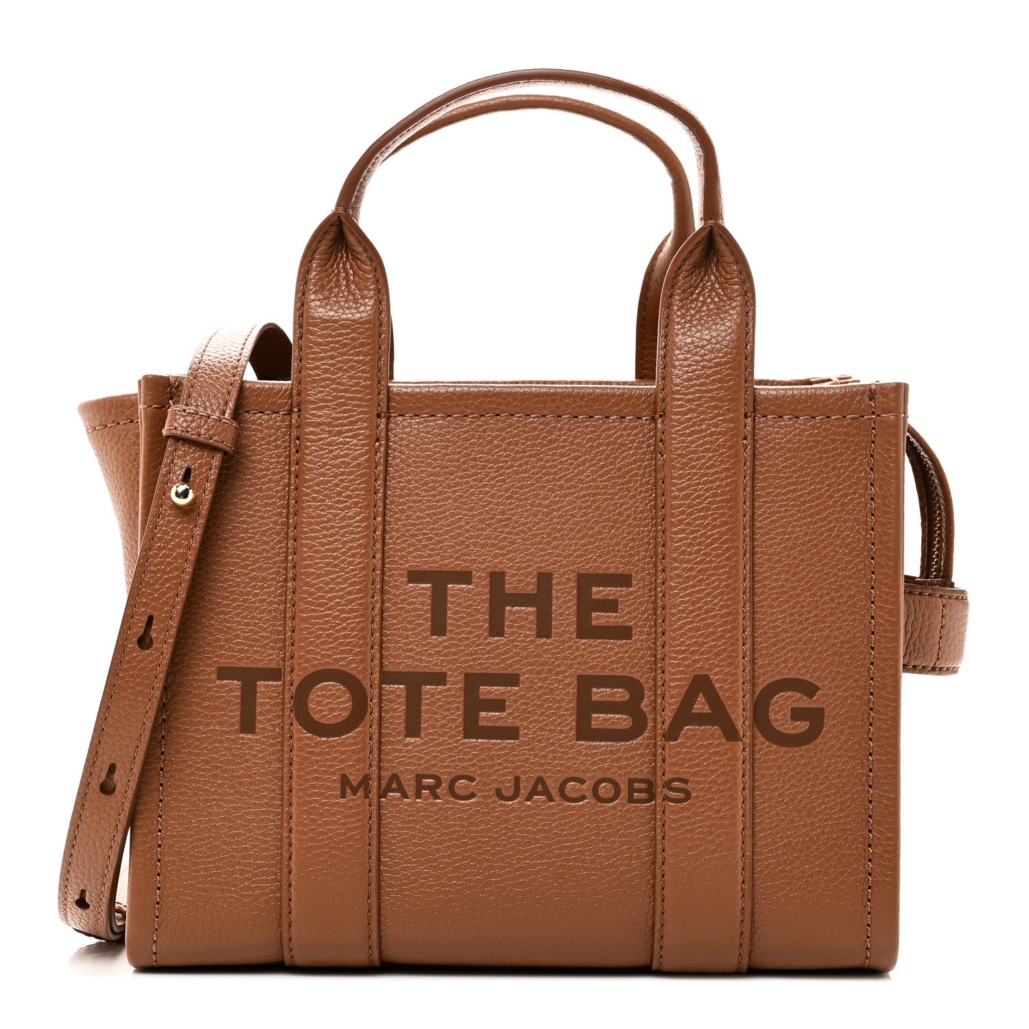 Marc Jacobs Grained Calfskin Small The Tote Bag Argan Oil 1 of 9