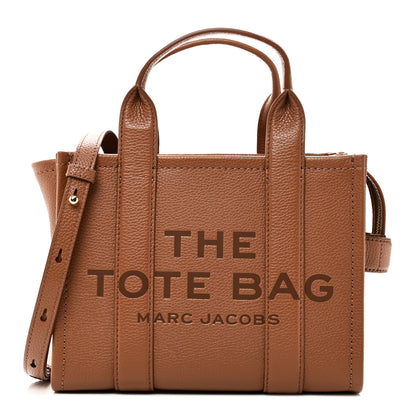 Marc Jacobs Grained Calfskin Small The Tote Bag Argan Oil 1 of 9