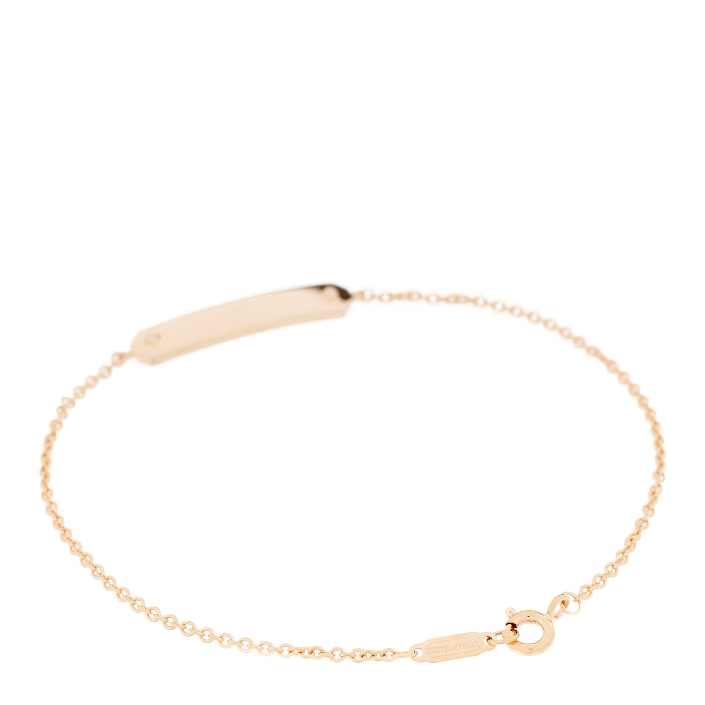 18K Rose Gold Tag Chain Bracelet