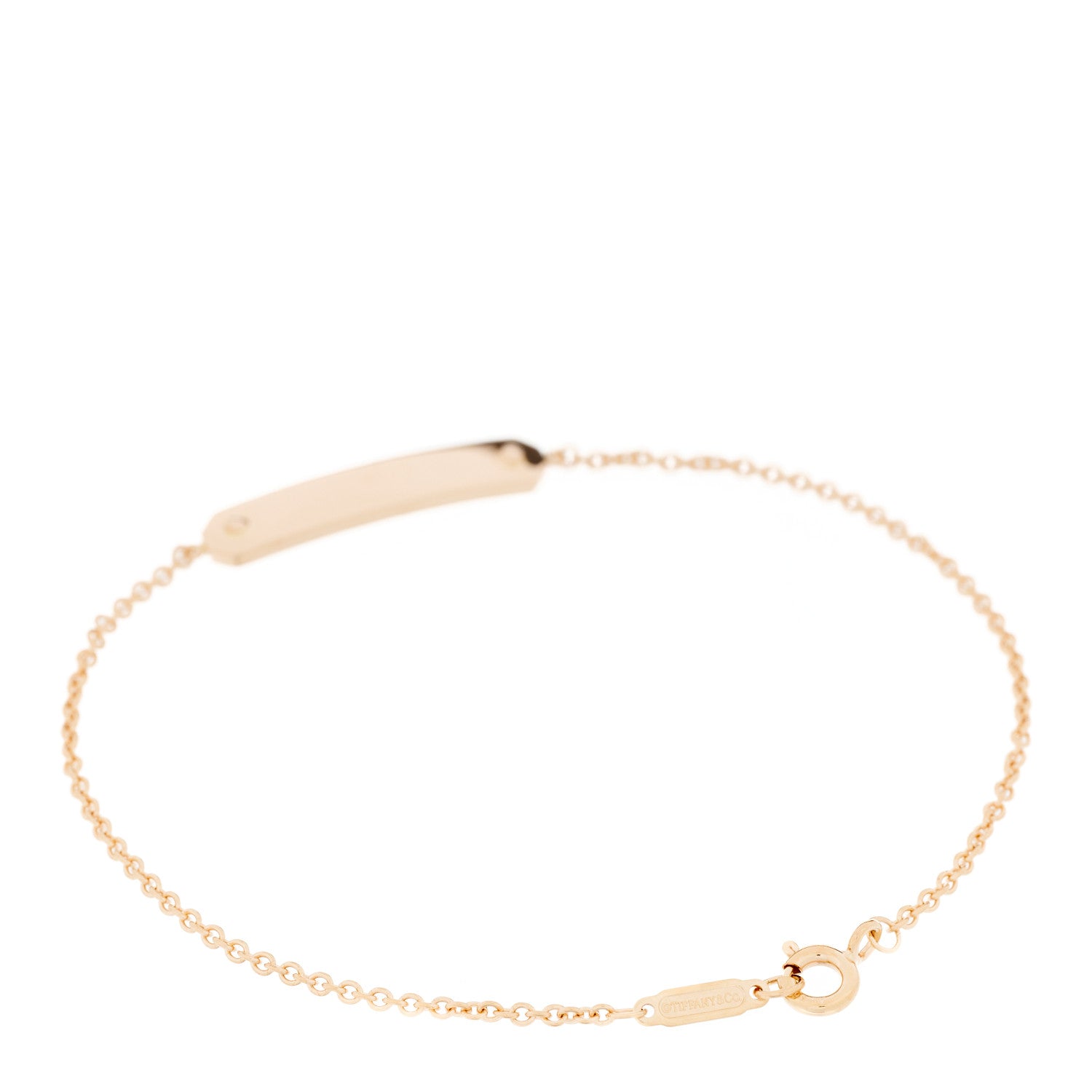 Tiffany 18K Rose Gold Tag Chain Bracelet 2 of 5