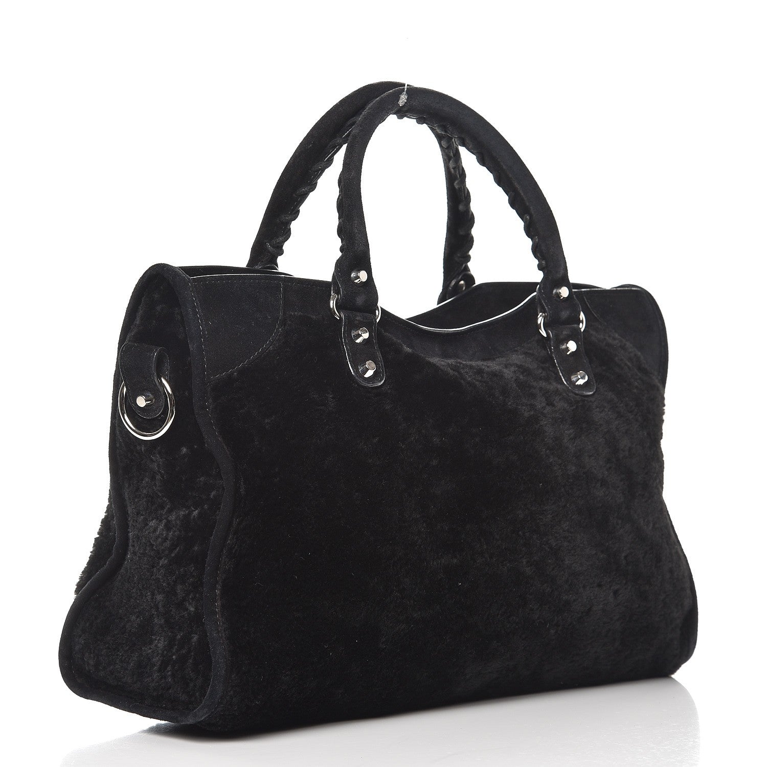 Balenciaga Shearling Suede Classic Hardware City Black 3 of 12