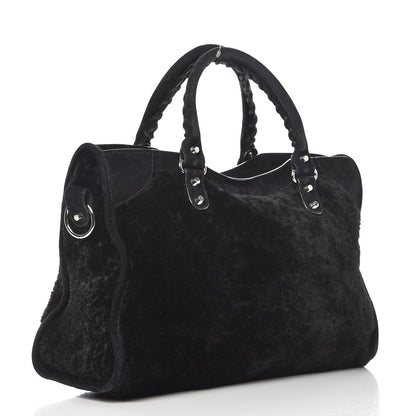 Balenciaga Shearling Suede Classic Hardware City Black 3 of 12