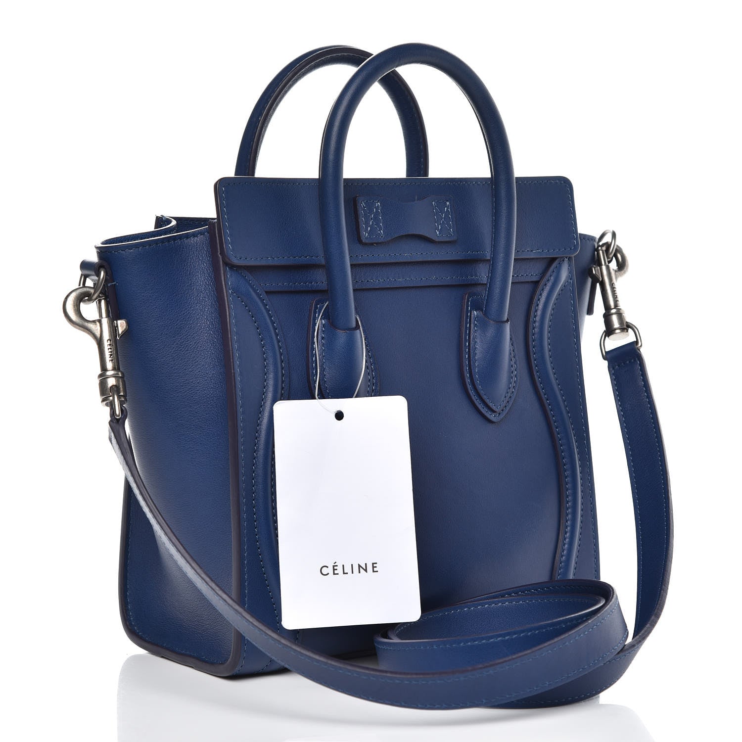 Celine Smooth Calfskin Nano Luggage Lazuli 3 of 12