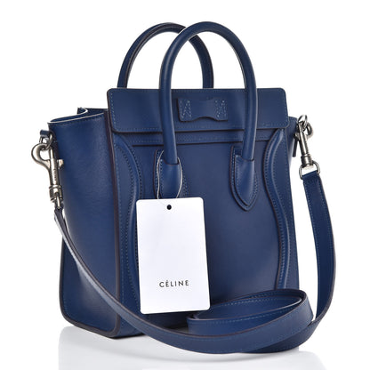 Celine Smooth Calfskin Nano Luggage Lazuli 3 of 12