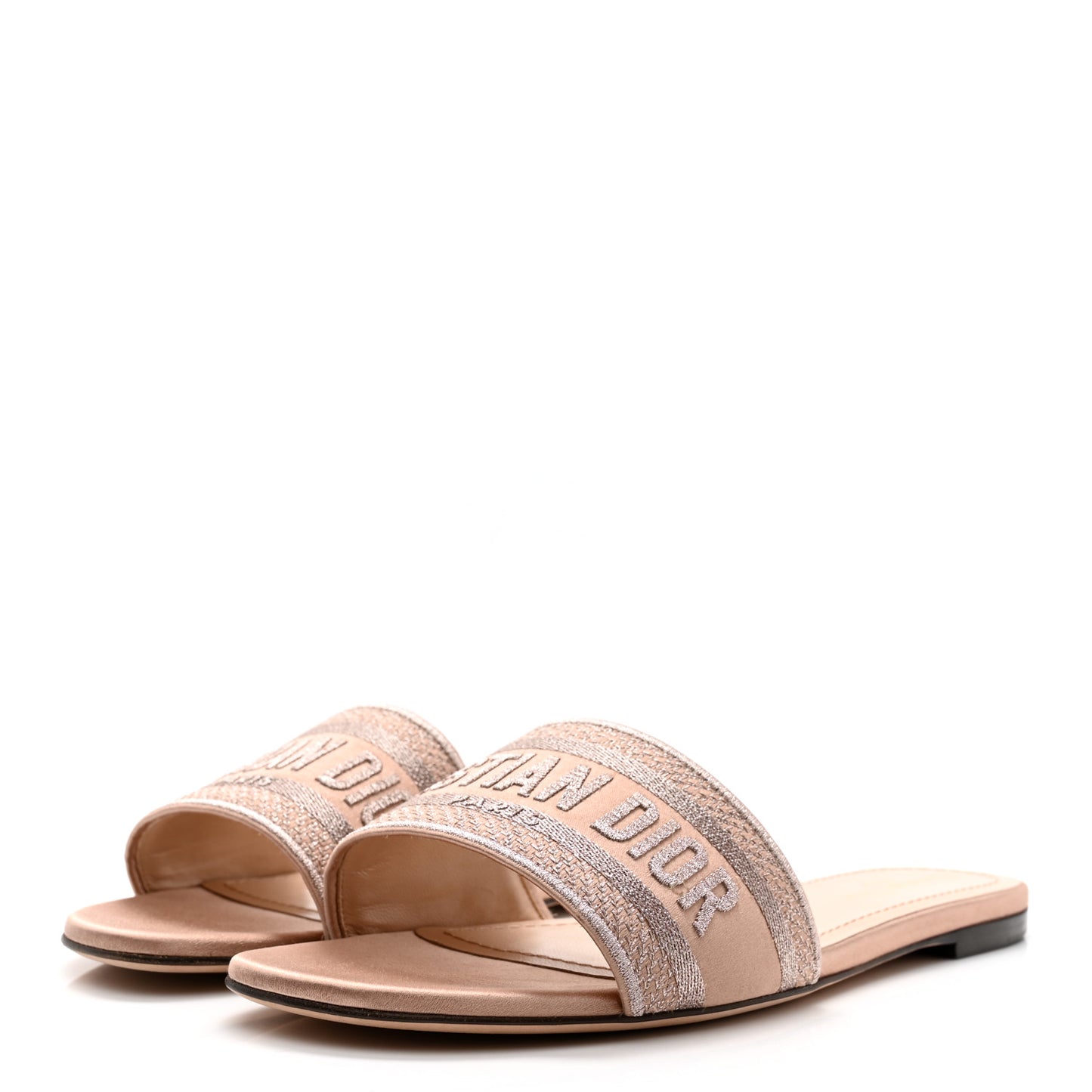 Cotton Embroidered Dway Mules Slide Sandals 41 Rose Des Vents