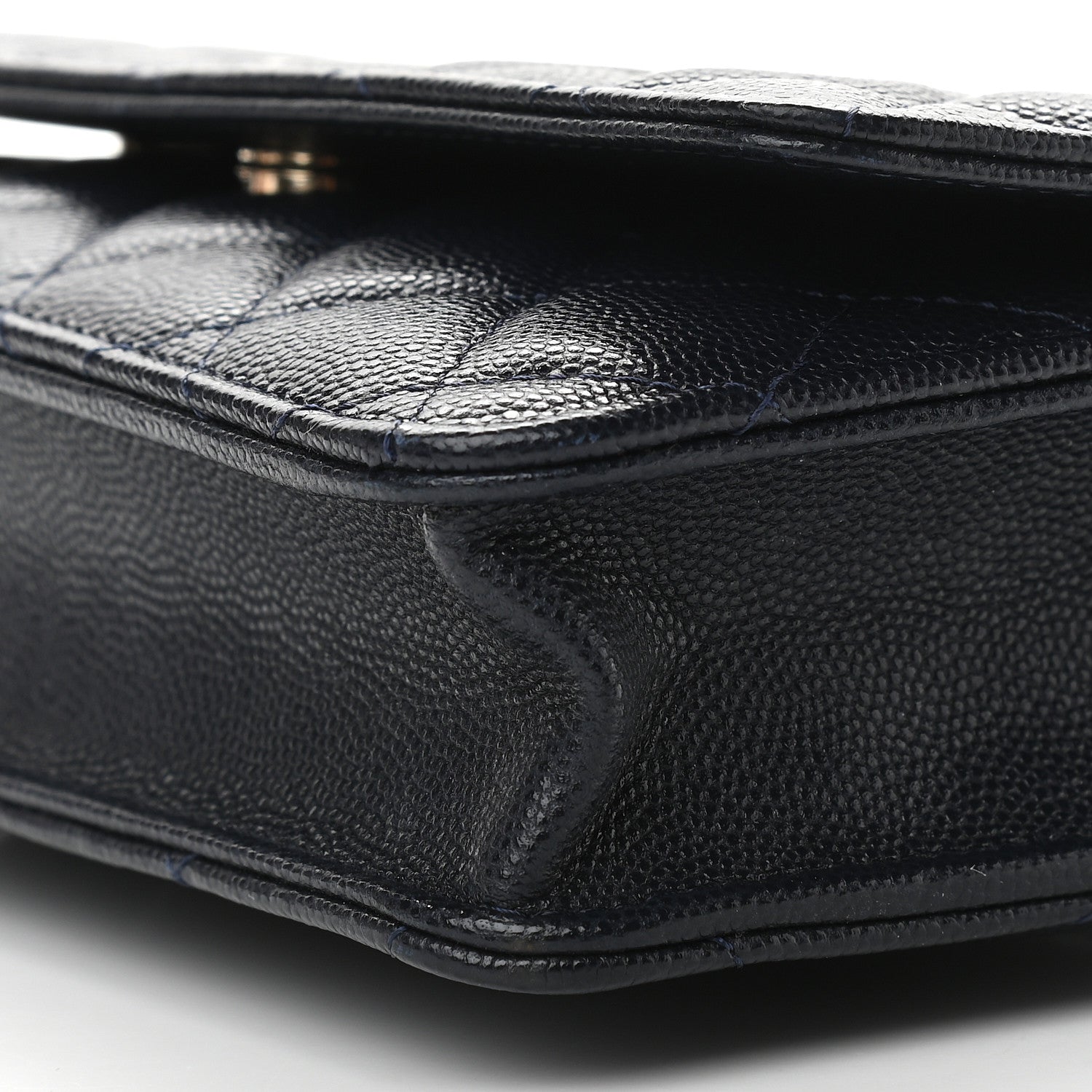 Chanel Caviar Quilted Wallet On Chain WOC Navy Blue 10 of 11