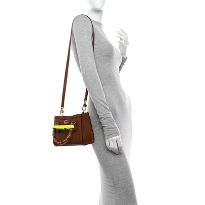 Gucci Wonka Grain Calfskin Mini Diana Tote Bag Cuir Yellow Fluo 2 of 15
