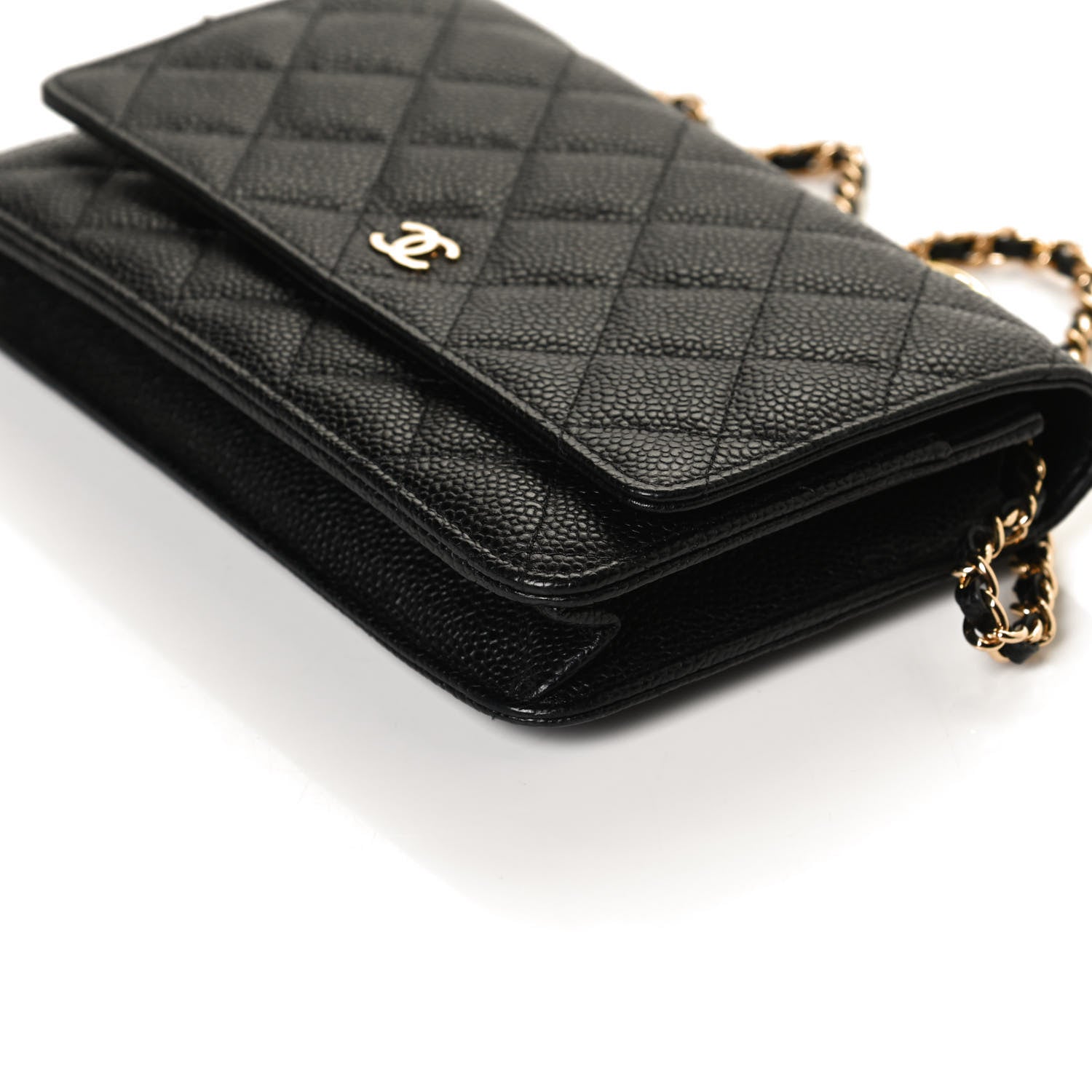 Chanel Caviar Quilted Wallet On Chain WOC Black 10 of 12