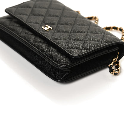 Chanel Caviar Quilted Wallet On Chain WOC Black 10 of 12