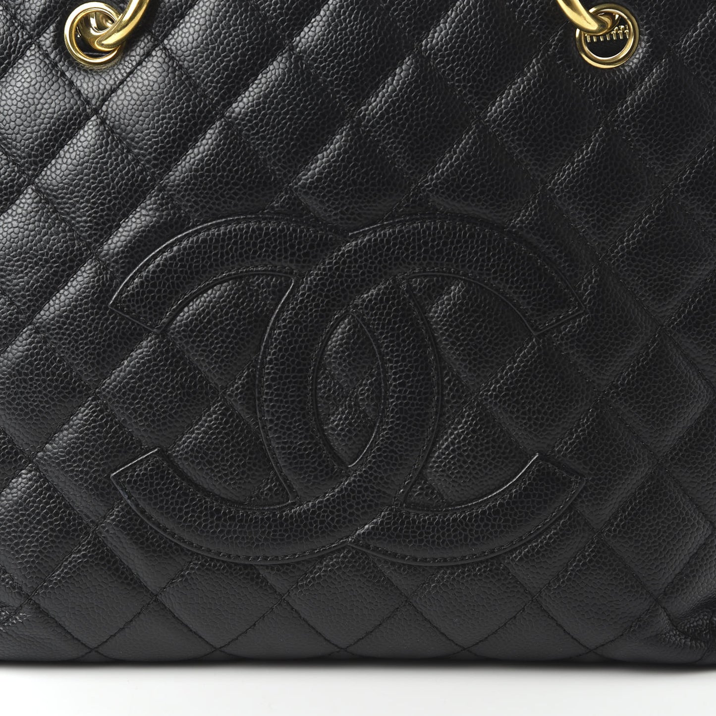 Caviar Quilted Grand Shopping Tote GST Black