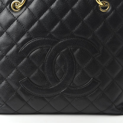 Chanel Caviar Quilted Grand Shopping Tote GST Black 10 of 12