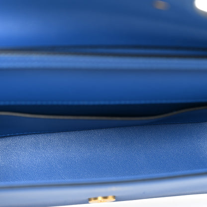 Valentino Garavani Calfskin Vlogo Loco Shoulder Bag Riverside Blue 5 of 10