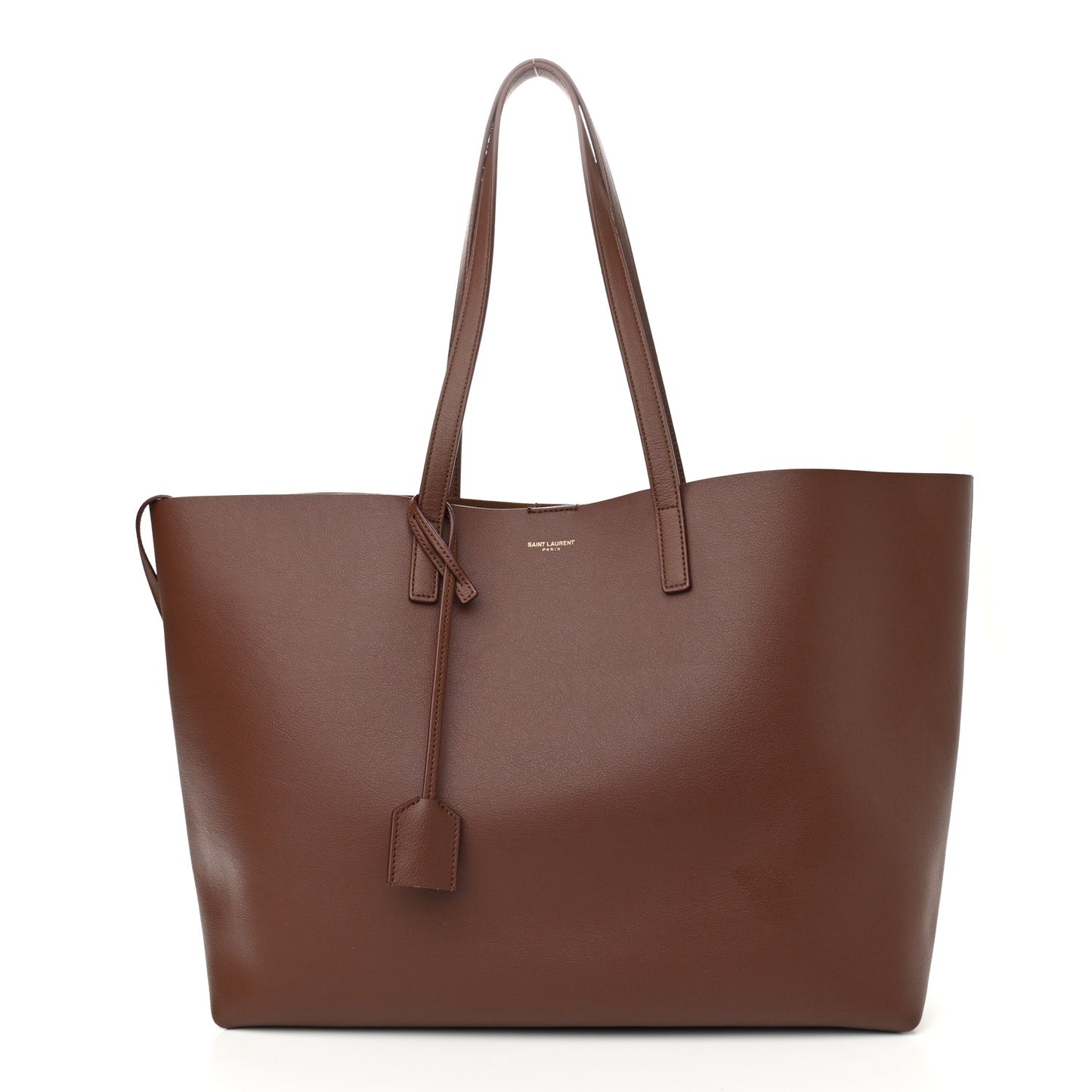Calfskin Large Shopping Tote Old Brandy
