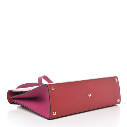 Gucci GG Supreme Monogram Calfskin Medium Padlock Top Handle Bag Beige Hibiscus Red New Rosette 4 of 10