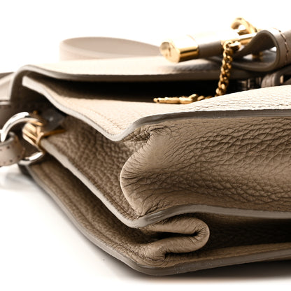 Chloe Shiny Grained Calfskin Small Aby Day Shoulder Bag Motty Grey 8 of 9