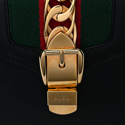 Gucci Calfskin Mini Sylvie Top Handle Bag Black 20 of 21