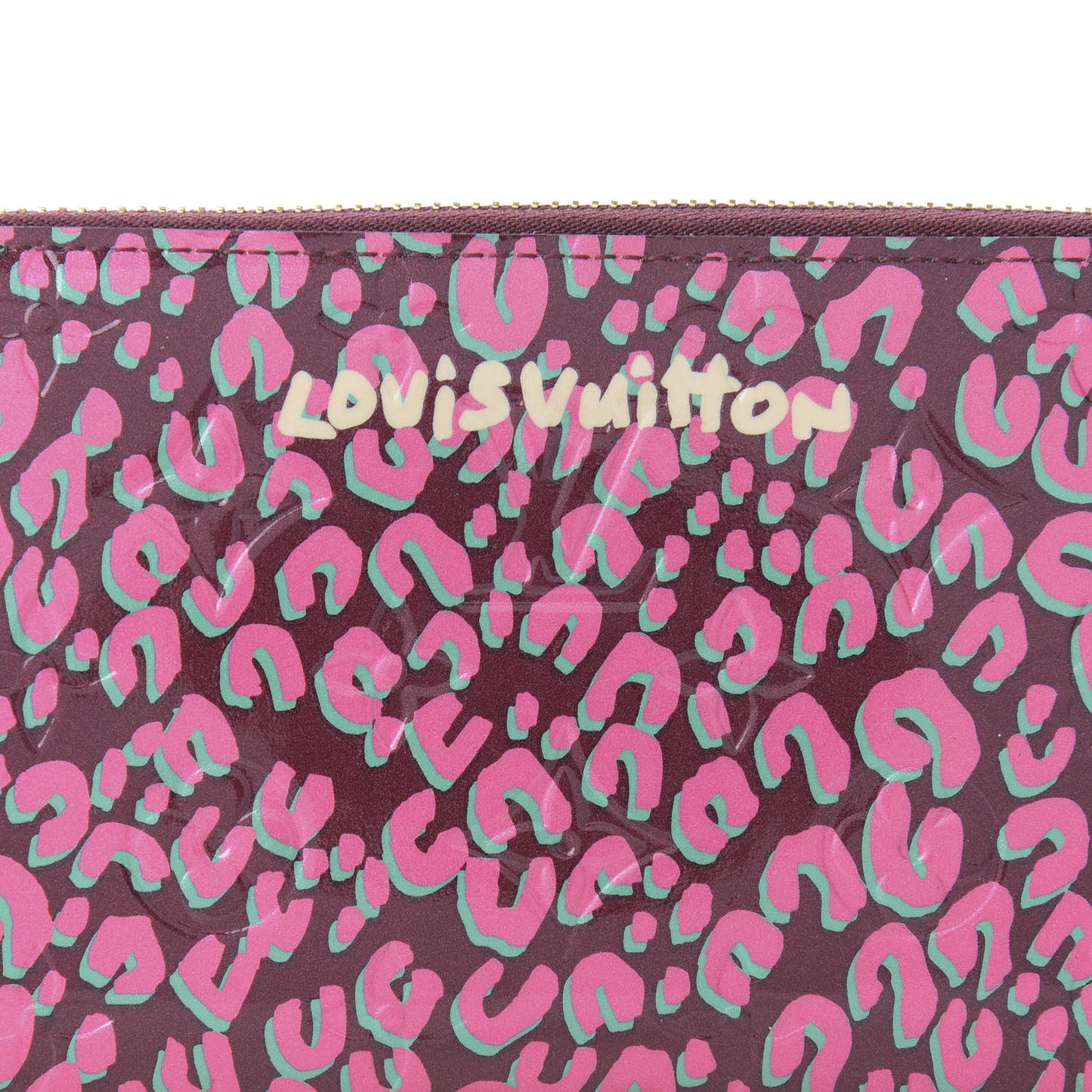 Vernis Leopard Zippy Wallet Rouge Fauviste