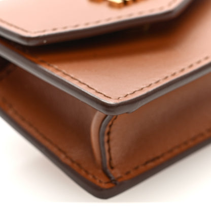 Miu Miu Nappa Flap Pouch Bag Charm Cognac Orange 8 of 9