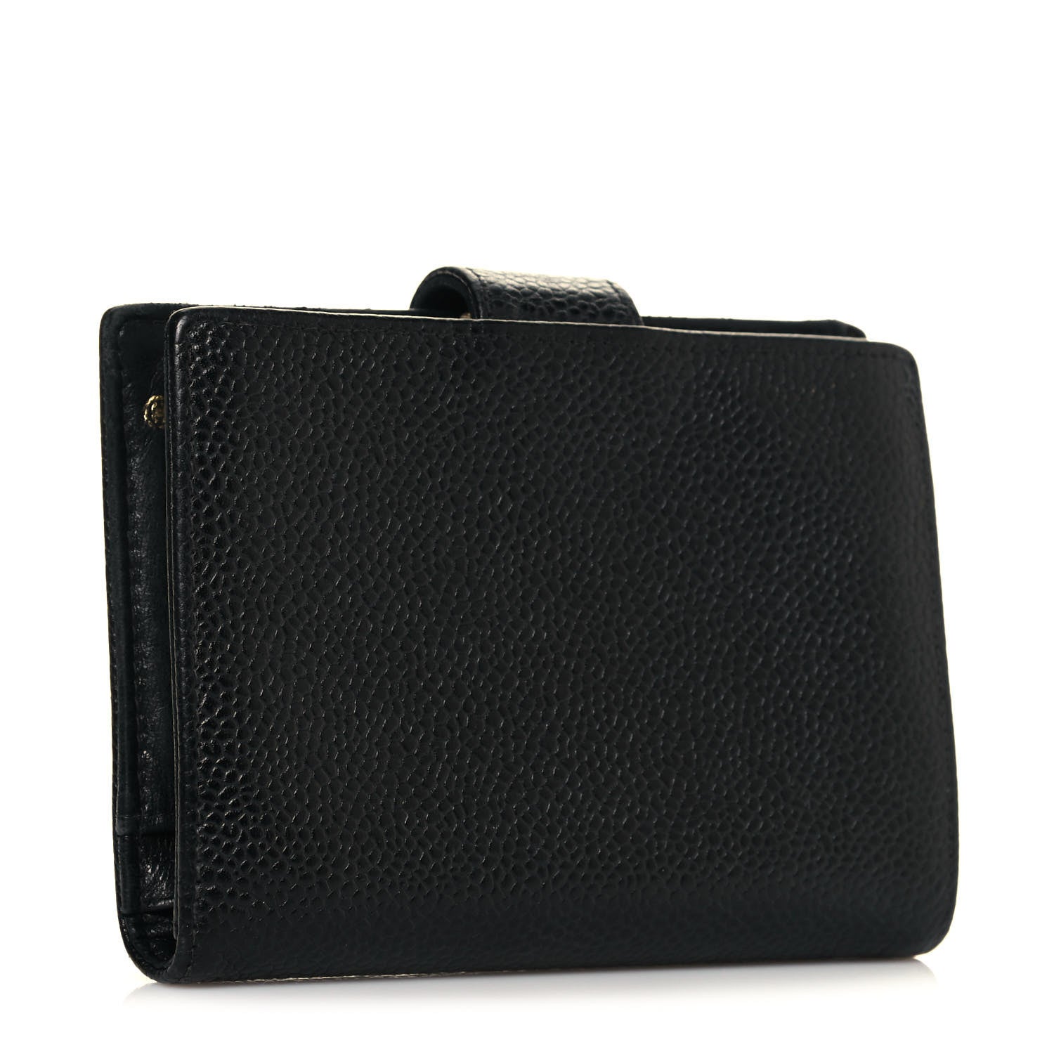 Chanel Caviar Timeless CC Compact French Wallet Black 3 of 12