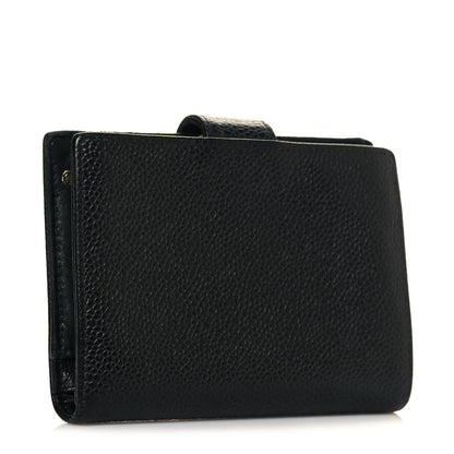 Chanel Caviar Timeless CC Compact French Wallet Black 3 of 12