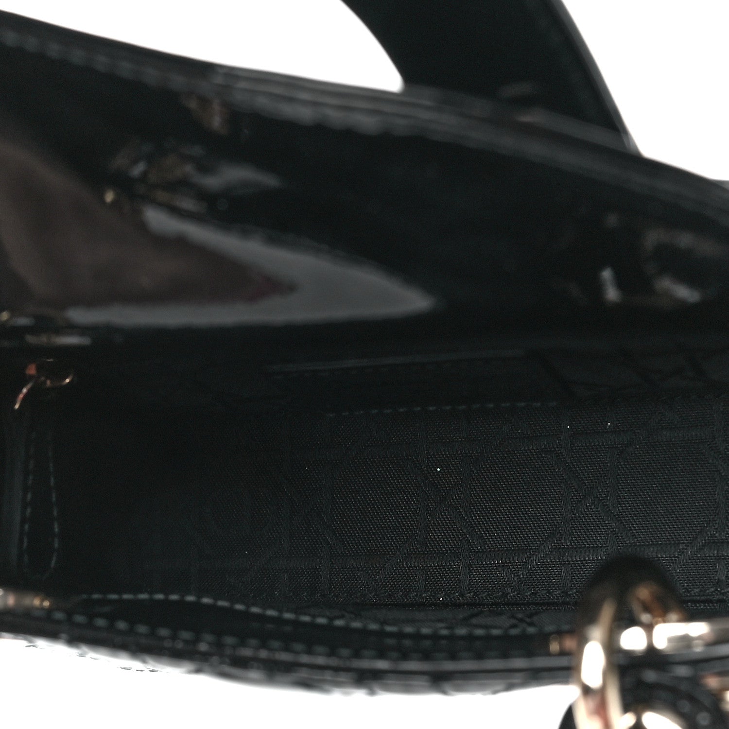 Christian Dior Patent Cannage Mini Lady Dior Black 5 of 8