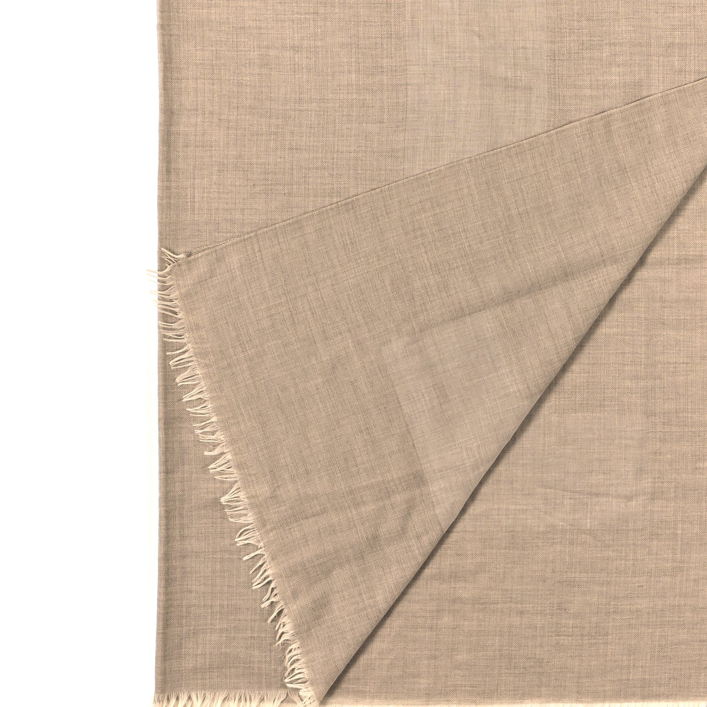 Cashmere Wool H Scarf Natural
