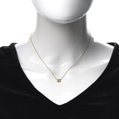 Tiffany 18K Yellow Gold Diamond Flower Pendant Necklace 2 of 5