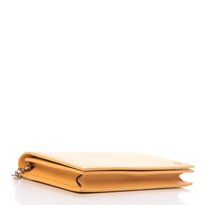 Gucci Textured Calfskin Medium Betty Chain Wallet Yellow 4 of 8