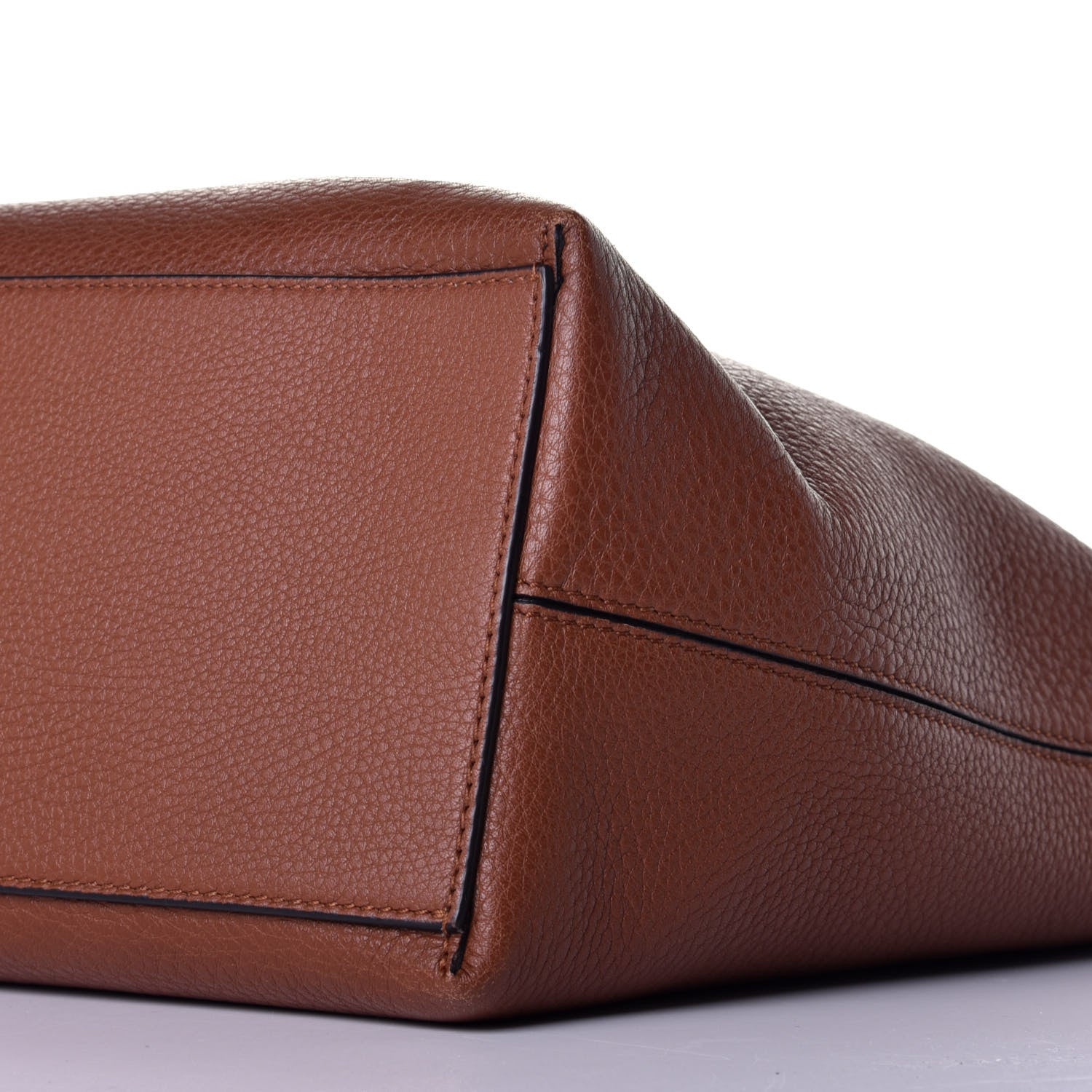 Valentino Garavani Grained Calfskin Rockstud Shoulder Tote Bright Cognac 8 of 8