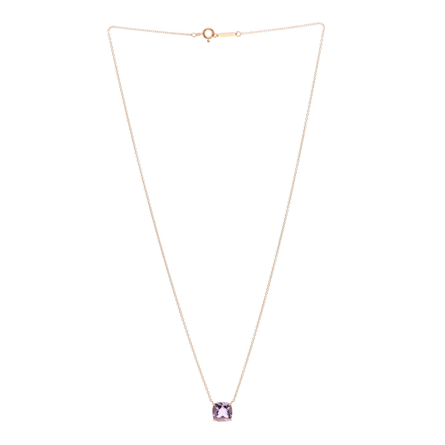18K Rose Gold Amethyst Sparklers Pendant Necklace