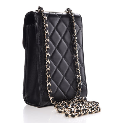 Chanel Lambskin Quilted Trendy CC Phone Holder Black 4 of 13