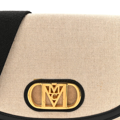 MCM Calfskin Linen Small Travia Crossbody Black 7 of 12