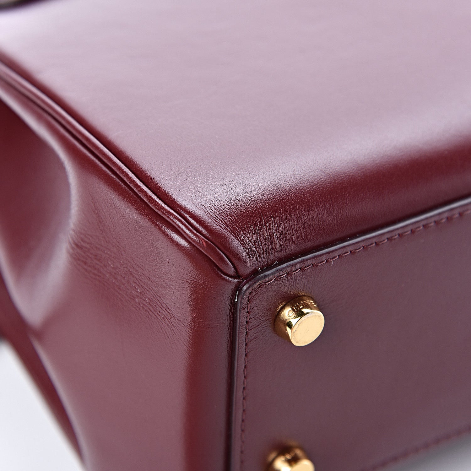 Celine Satinated Calfskin Small 16 Top Handle Bag Light Burgundy 9 of 12