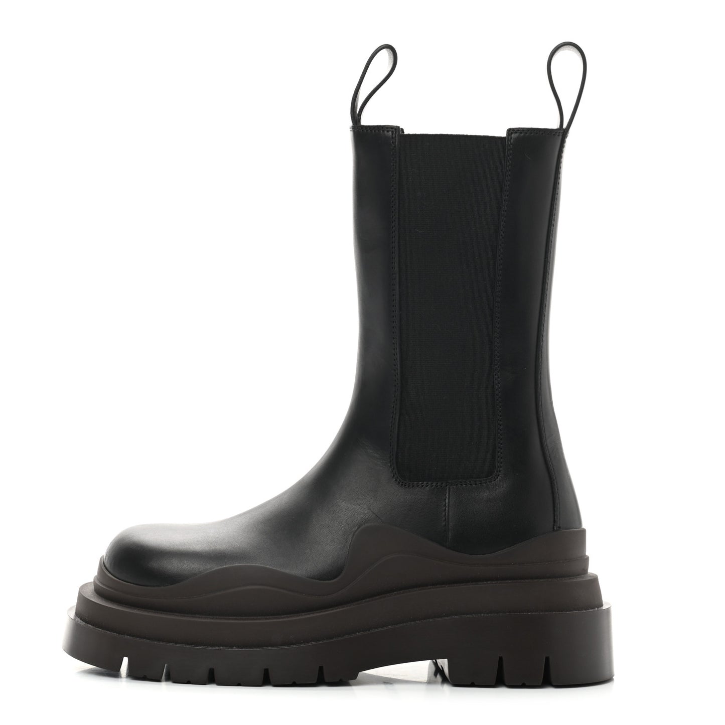 Calfskin The Tire Chelsea Boots 35.5 Black Camping