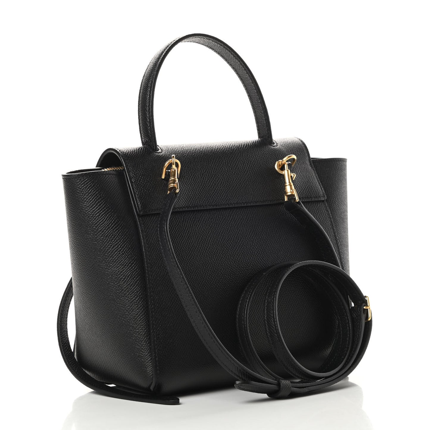 Grained Calfskin Nano Belt Bag Black