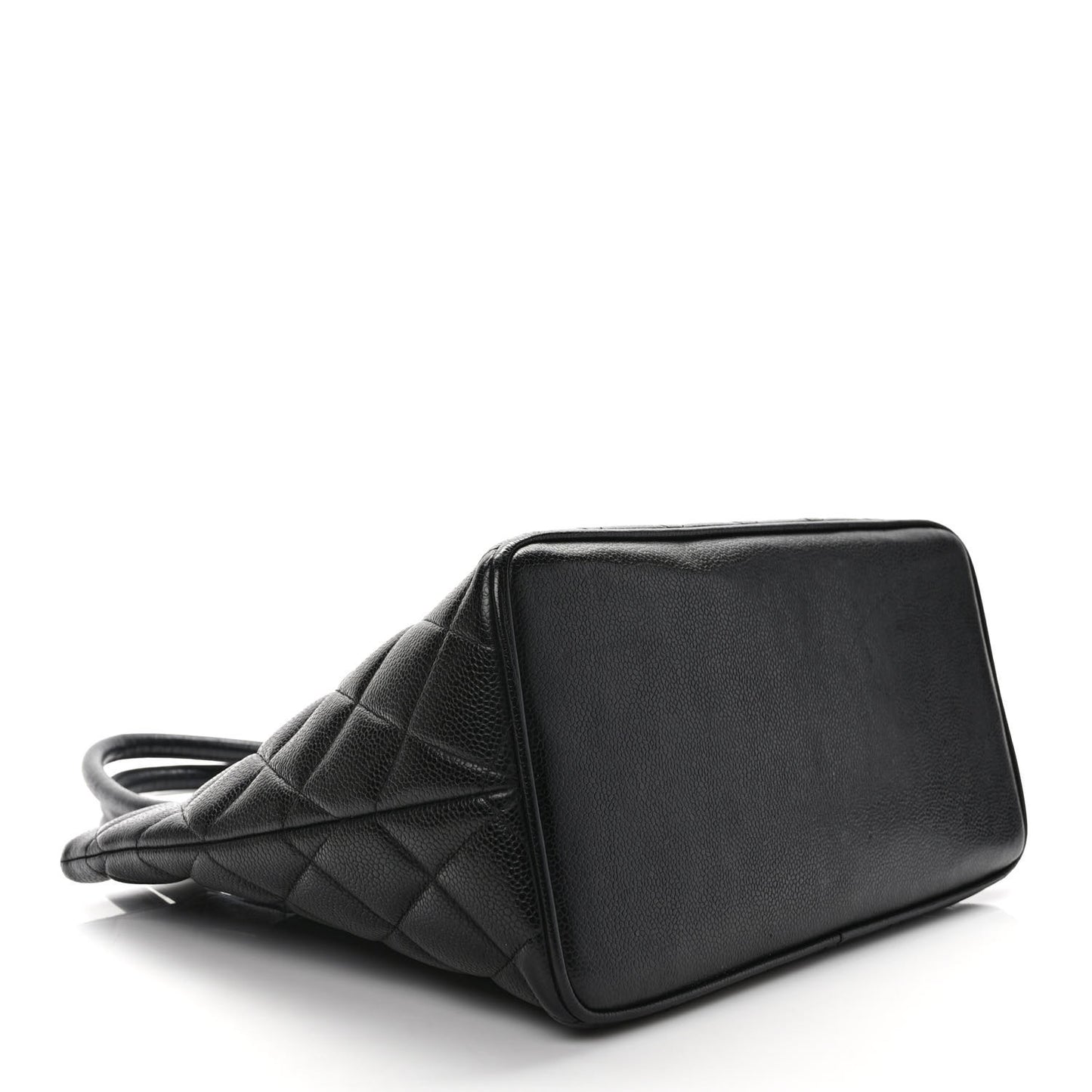 Caviar Quilted Medallion Tote Black
