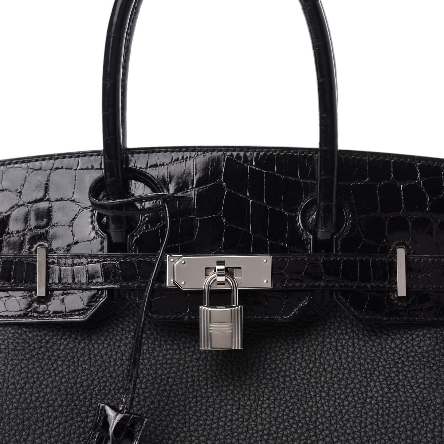 Togo Shiny Niloticus Crocodile Birkin Touch 30 Black