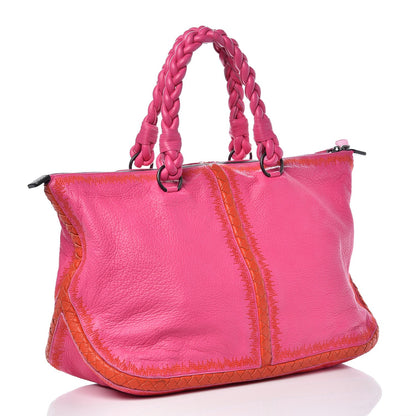 Bottega Veneta Washed Cervo Deerskin Braided Tote Fire Shock 3 of 15