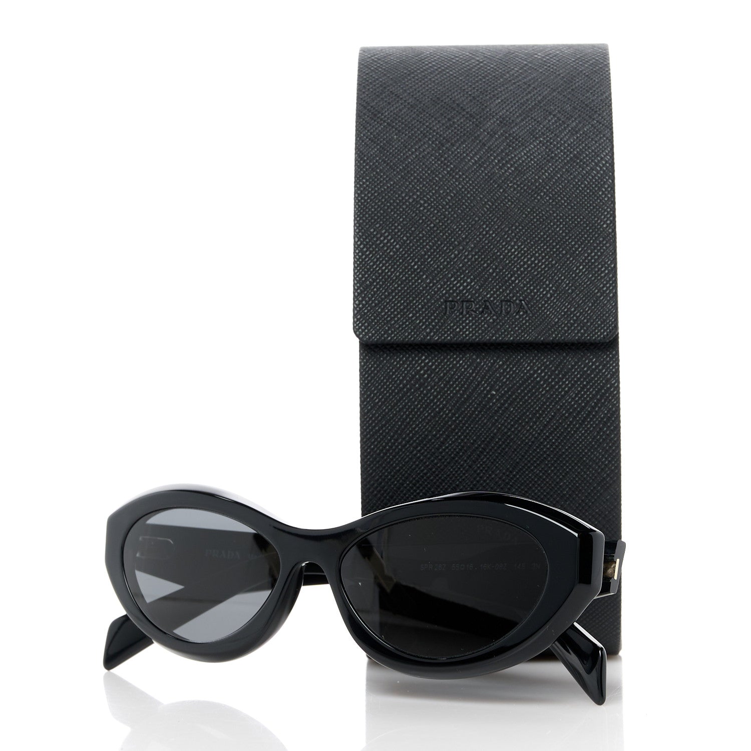 Prada Acetate Oval Sunglasses SPR 26Z Black 8 of 8