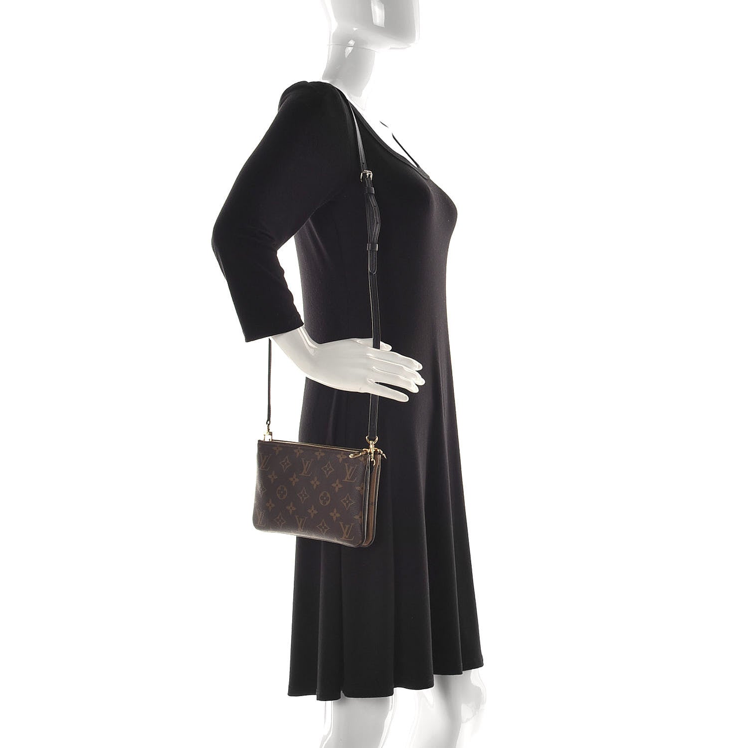 Louis Vuitton Reverse Monogram Giant Double Zip Pochette 2 of 11