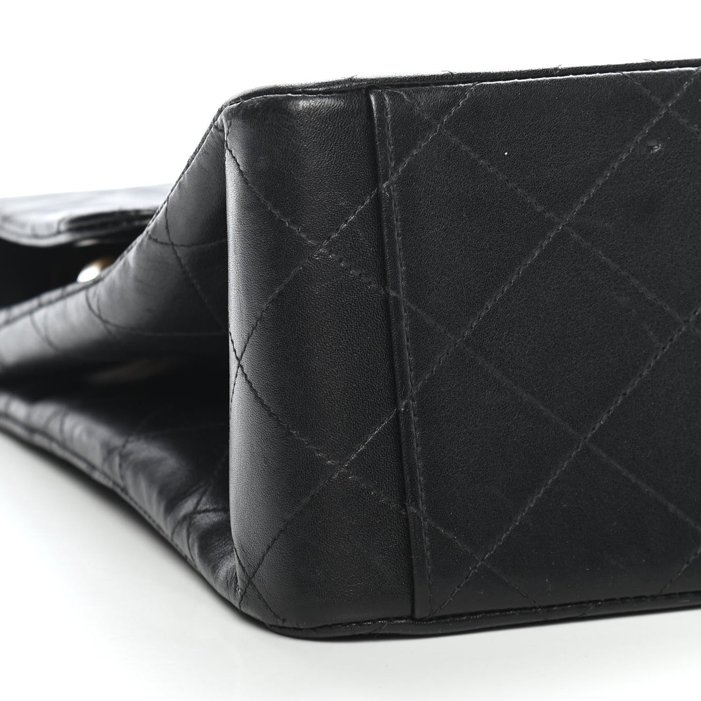 Lambskin Quilted XL Jumbo Single Flap Black