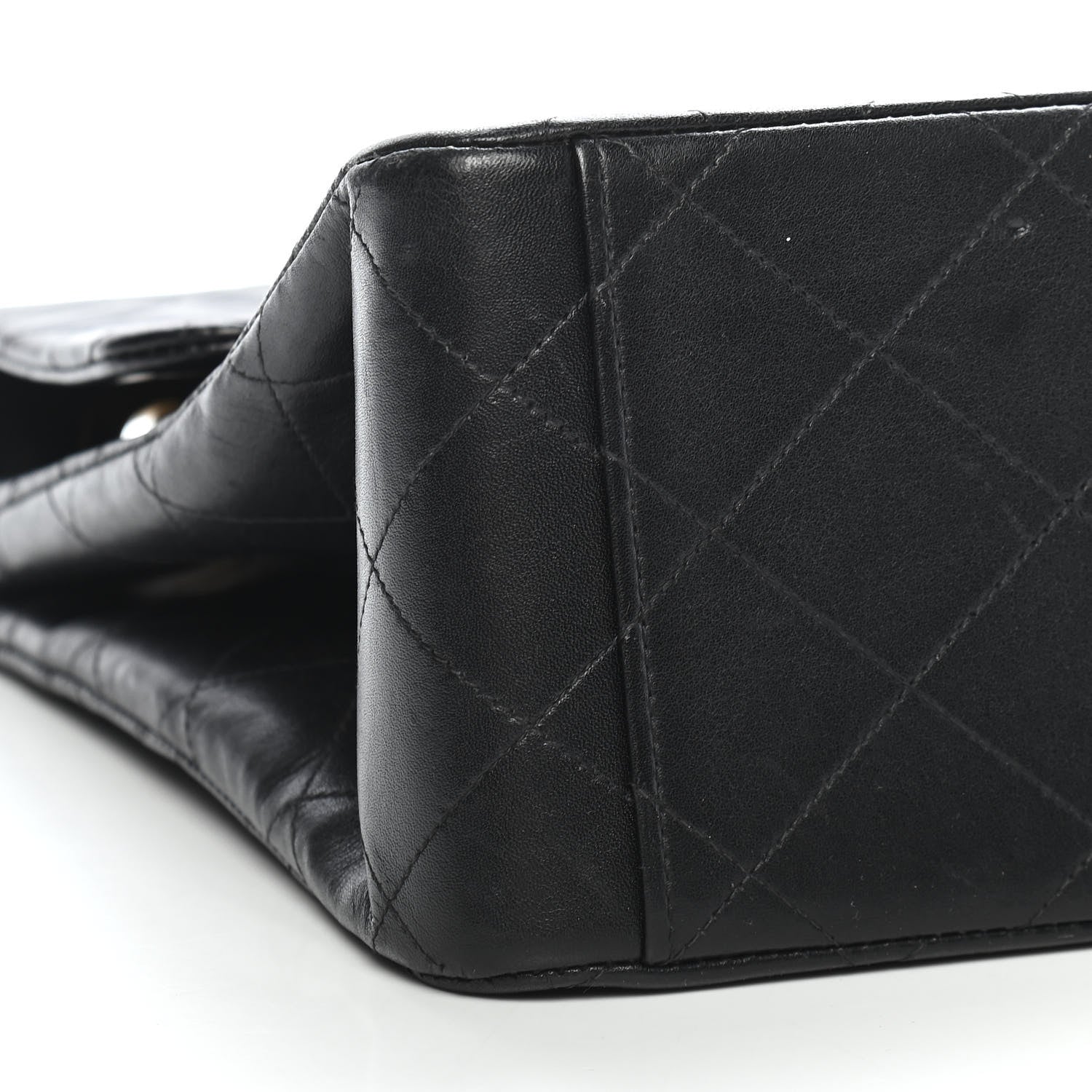 Chanel Lambskin Quilted XL Jumbo Single Flap Black 8 of 10
