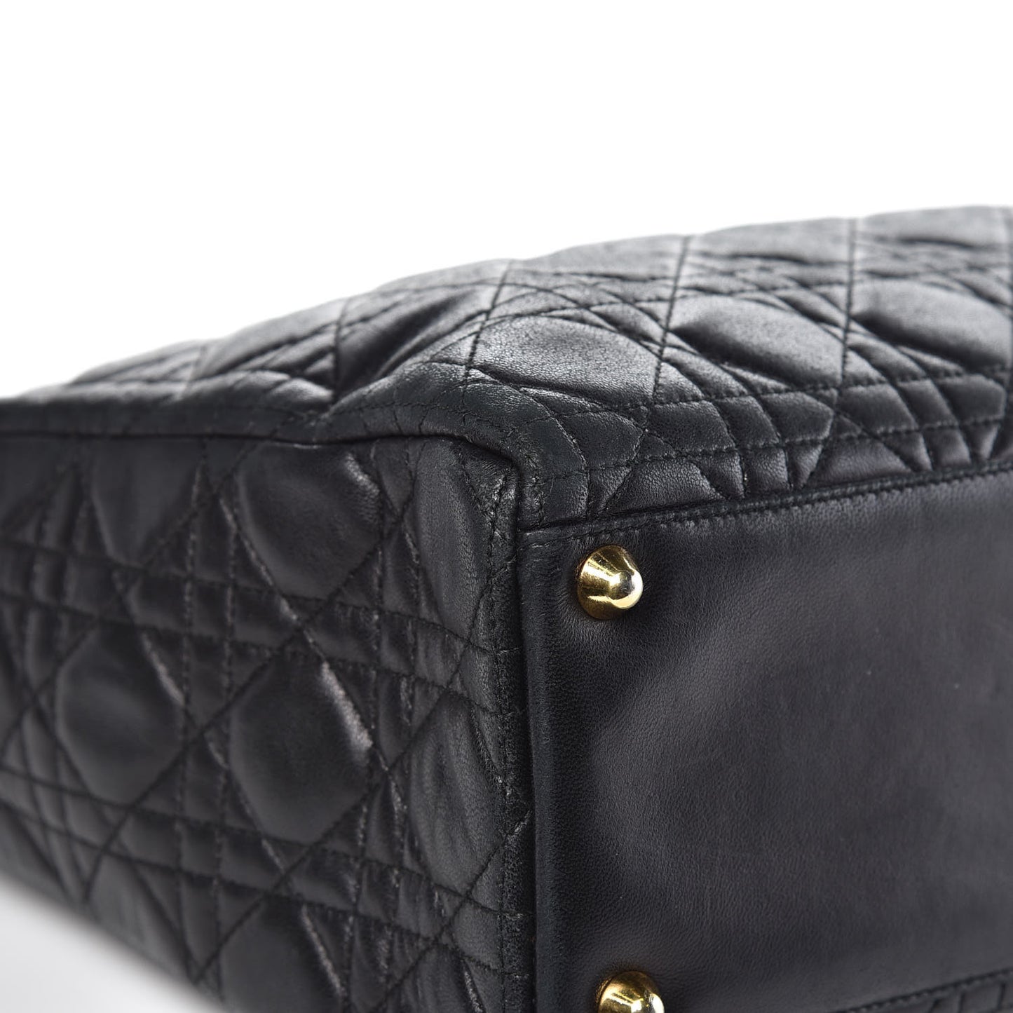 Lambskin Cannage Large Lady Dior Black