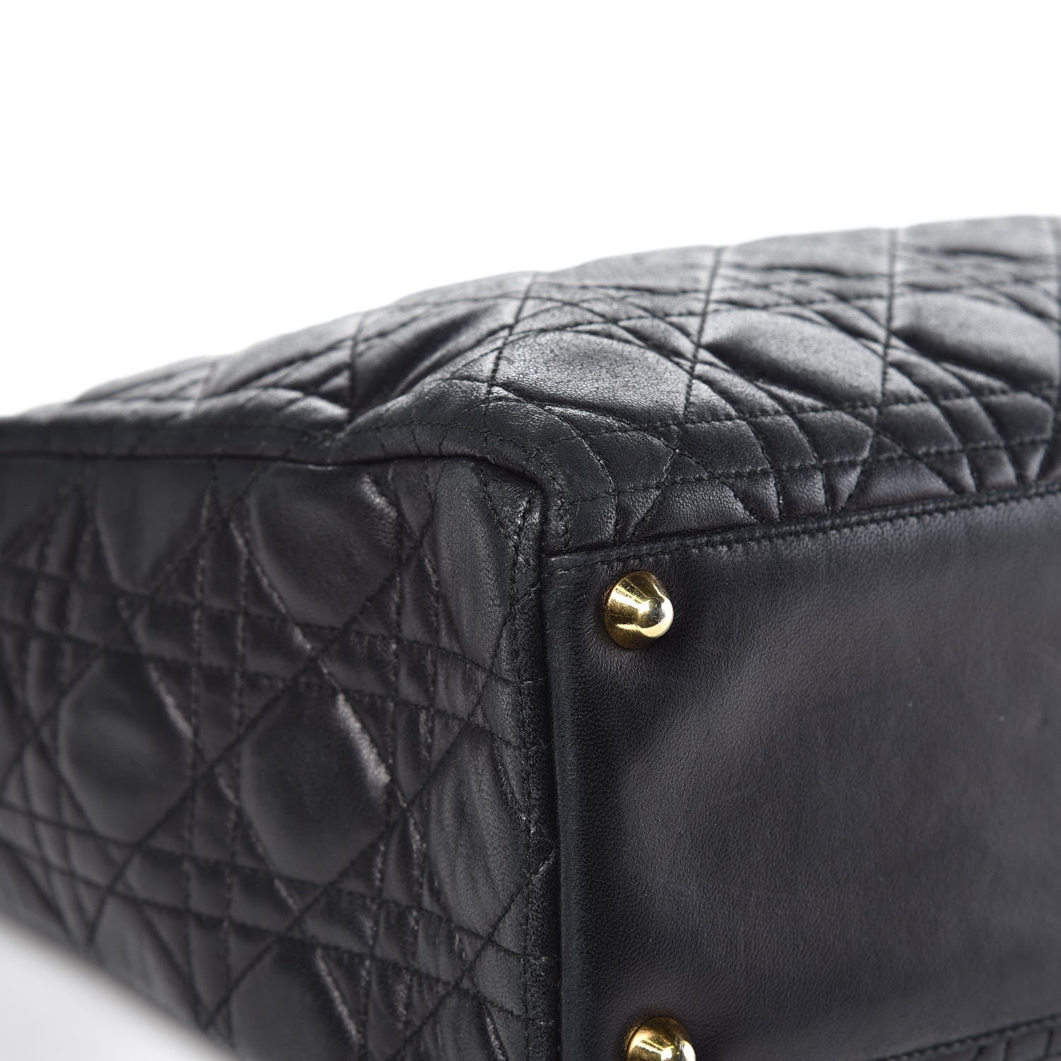 Christian Dior Lambskin Cannage Large Lady Dior Black 8 of 11