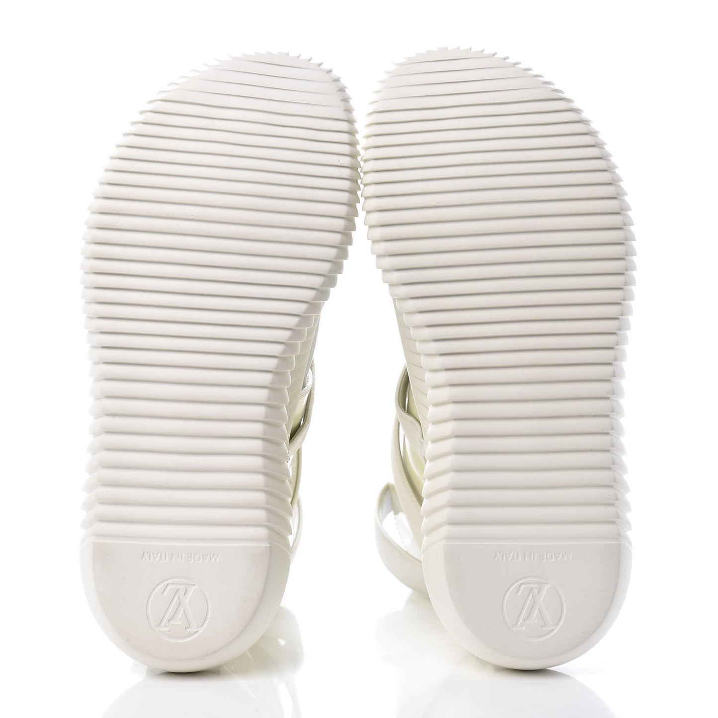 Patent Monogram LV Bahia Brazil Sandal 38 White