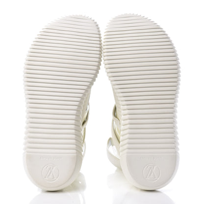 Louis Vuitton Patent Monogram LV Bahia Brazil Sandal 38 White 6 of 11