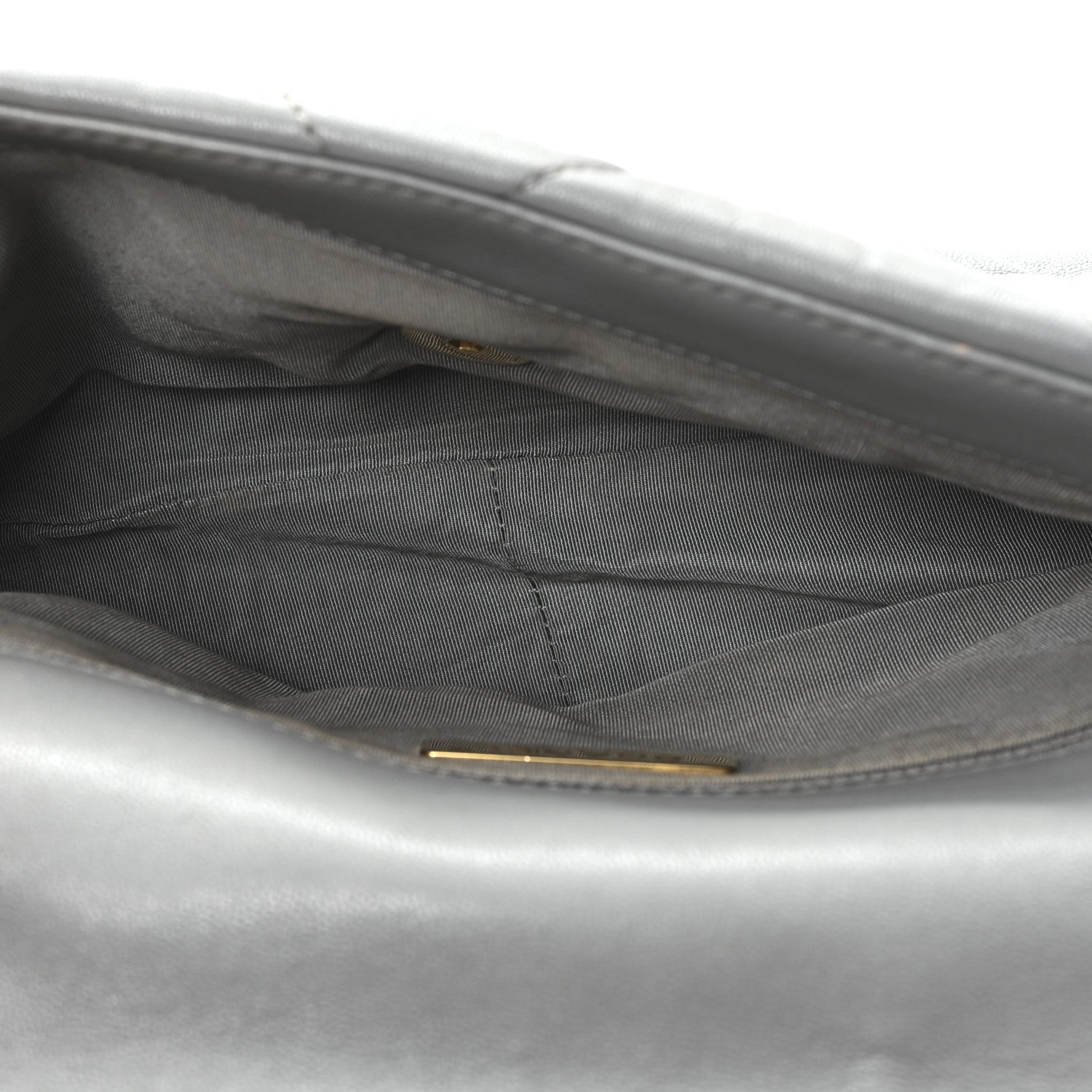 Chanel Goatskin Quilted Medium Chanel 19 Flap Grey 5 of 10