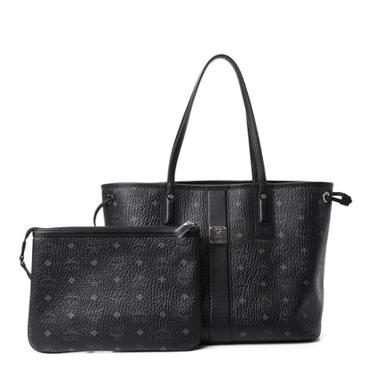 MCM Visetos Medium Liz Reversible Shopper Tote Black 1 of 15