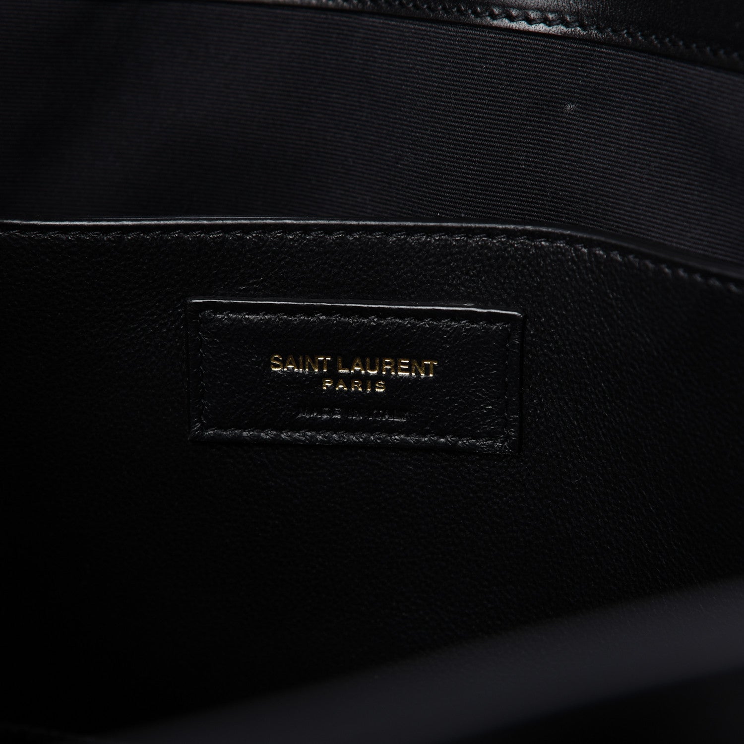Saint Laurent Calfskin Raffia Medium Shopper Tote Black 8 of 10