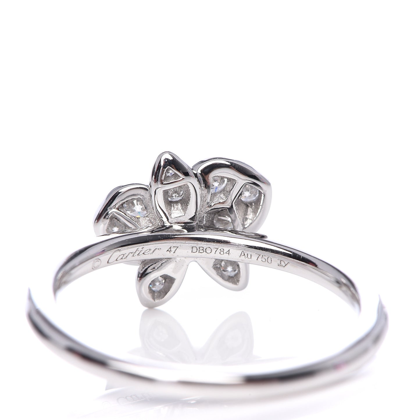 18K White Gold Diamond Caresse D'Orchidees Par Ring 47 4